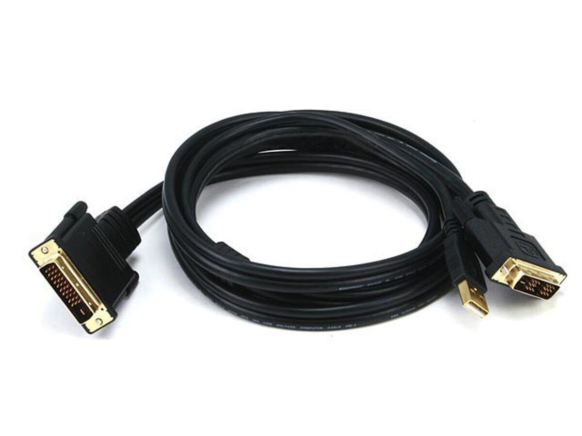 Monoprice (103040) 6Ft. 28AWG DVI-D and USB to M1-D Projection Cable - Lot of 19