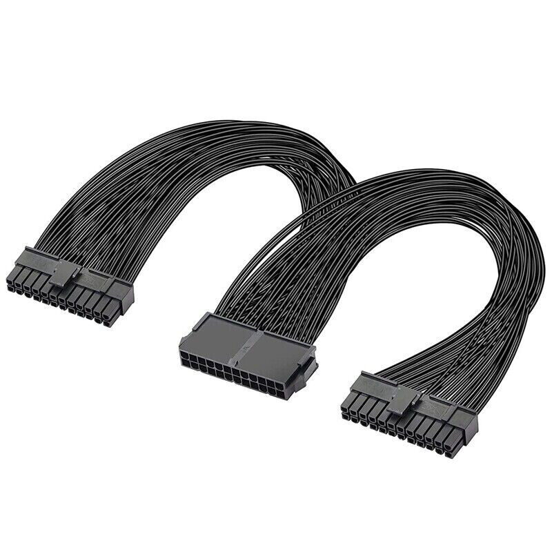 10 x Dual PSU  Supply 24-Pin ATX Motherboard Splitter Cable,24Pin(20+4) for ATX