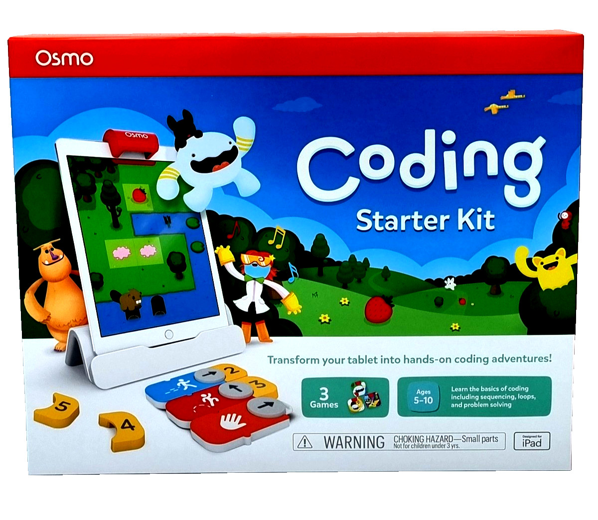 Osmo Coding Starter Kit for iPad (Ages 5-10) - Brand New