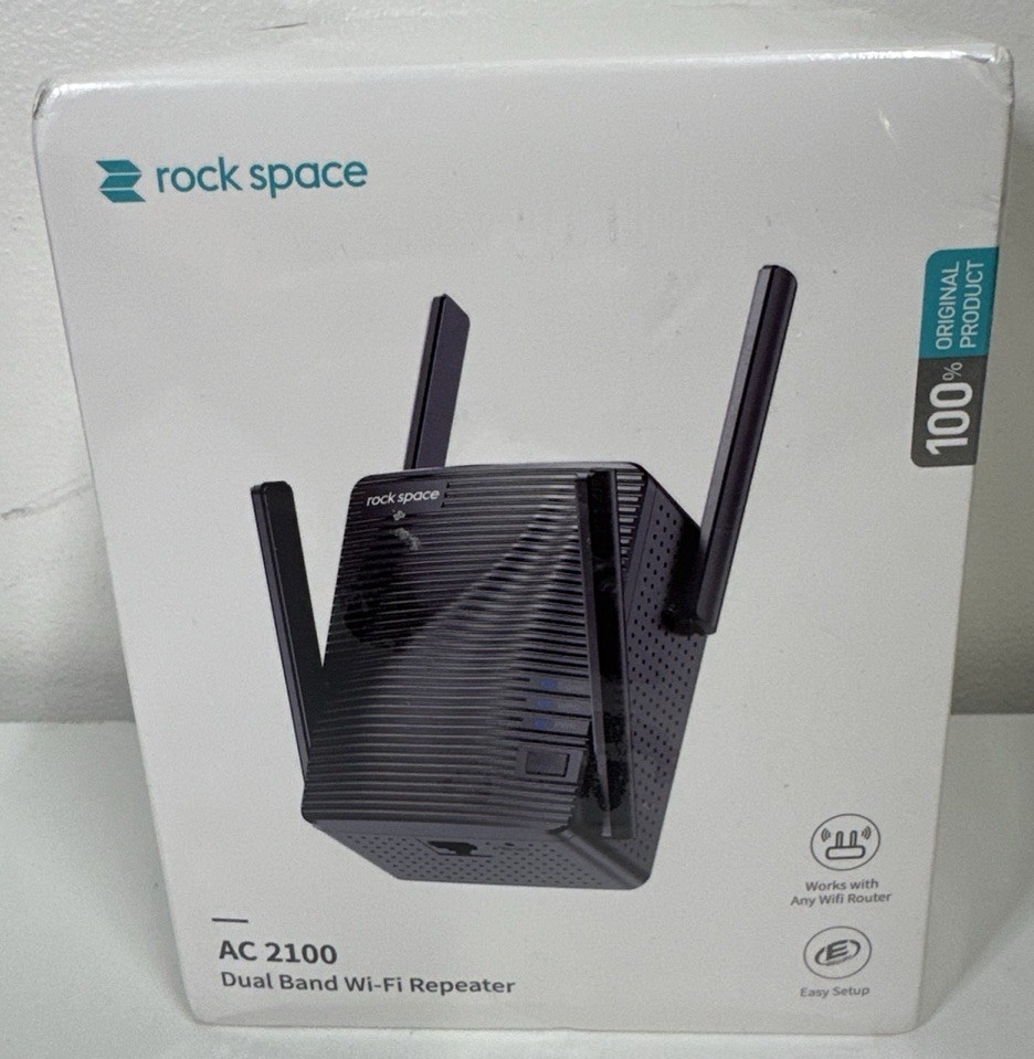 Rock Space-AC2100-Dual Band Wi-Fi Repeater/Extender-RSDO617 *NEW/SEALED*