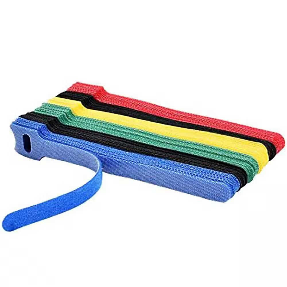 60PCS Reusable 6-Inch Cable Ties Microfiber Cloth Hook Loop Cord Organizer Wire