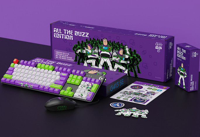 Logitech x Toy Story Buzz Lightyear Keyboard Mouse Set G413 G102 Limited Edition
