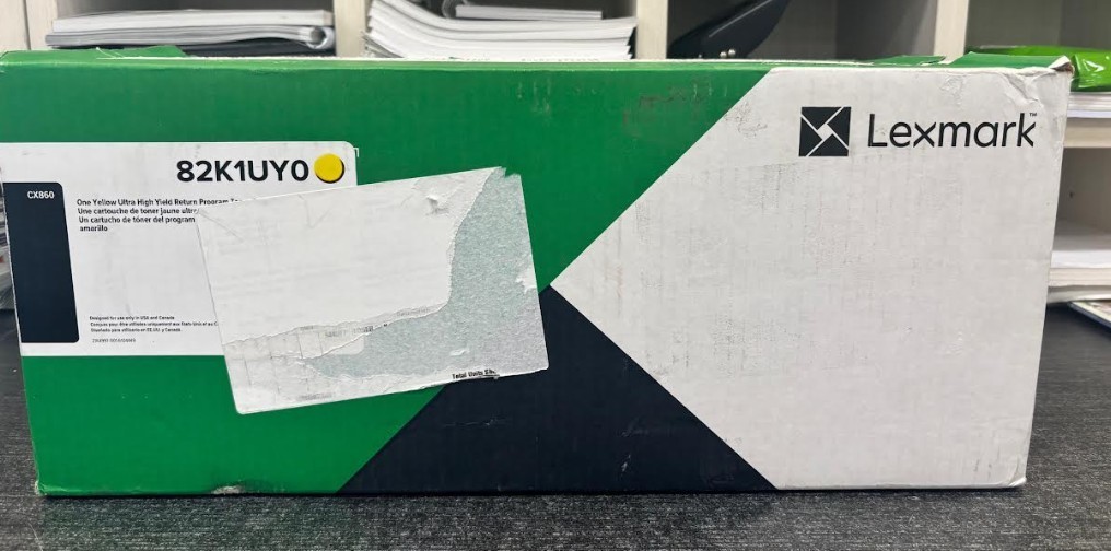 Genuine Lexmark 82K1UY0 (CX860) Yellow Printer Toner Cartridge New/Sealed