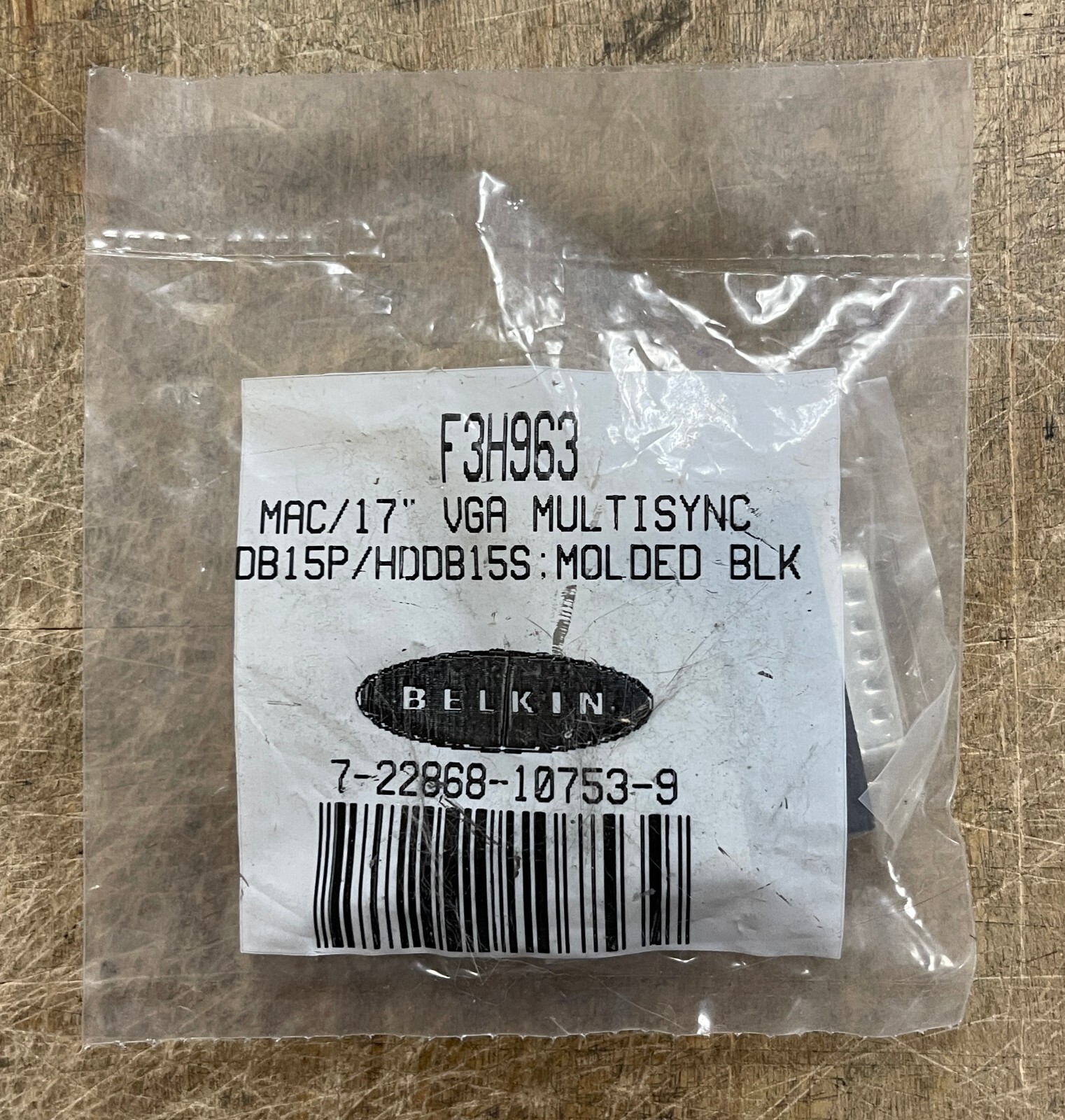 BELKIN MAC/17" VGA MULTISYNC to DB`15P/HDDB15S ADAPTER