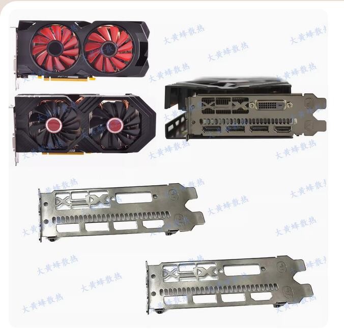 For XFX RX590 580 570 480 470 Black Wolf Graphic Card Signal Output Port Baffle