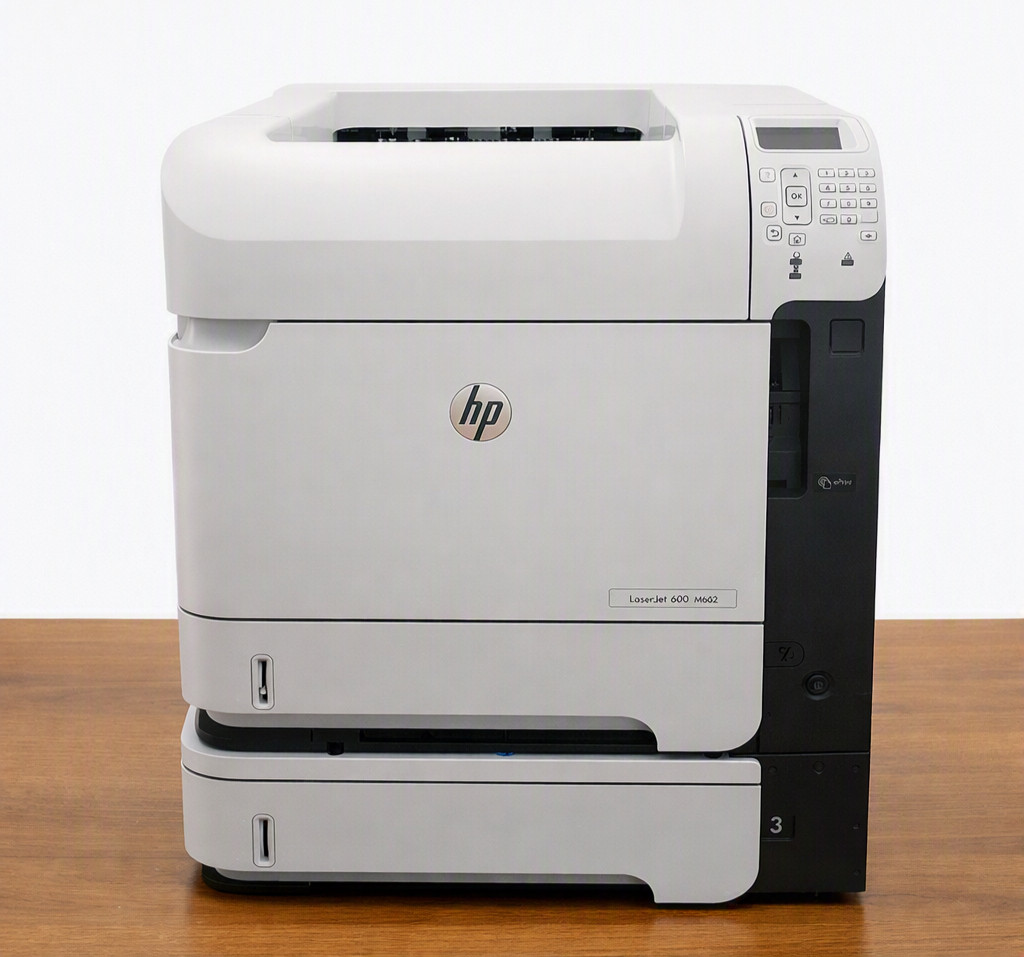HP LaserJet Enterprise 600 M602 Printer Duplex Extra Tray 39K Pages 90% Toner