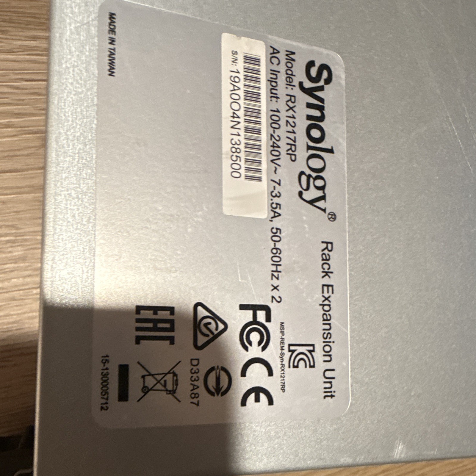 Synology RX1217RP Rackmount Rack Expansion Unit 12-Bay Drive Bay Enclosure NoHDD