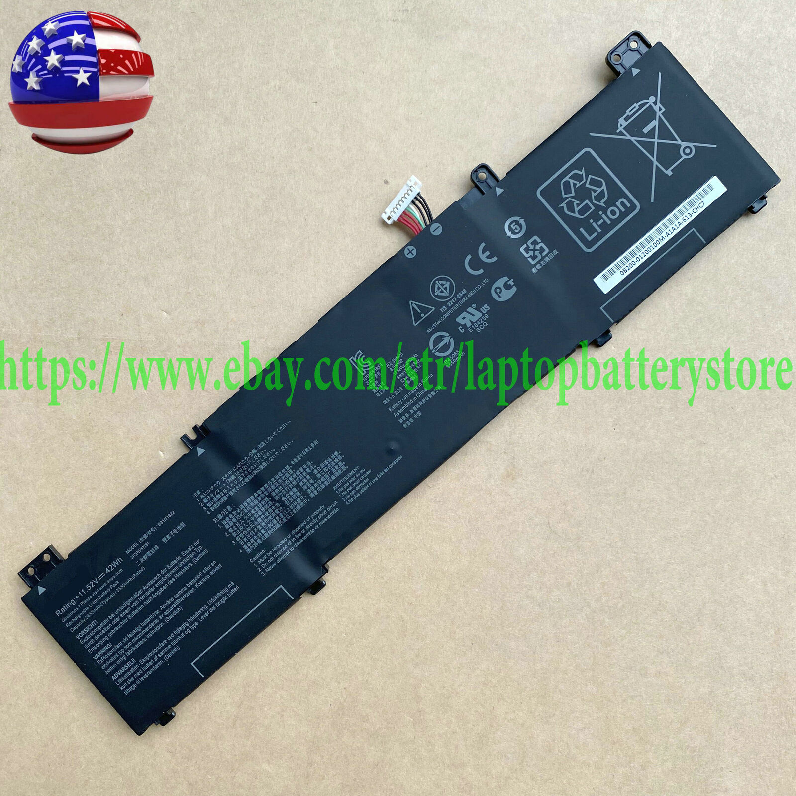 B31N1822 Battery For Asus Zenbook Flip 14 Q406DA UM462D UM462DA AI053T AM045T