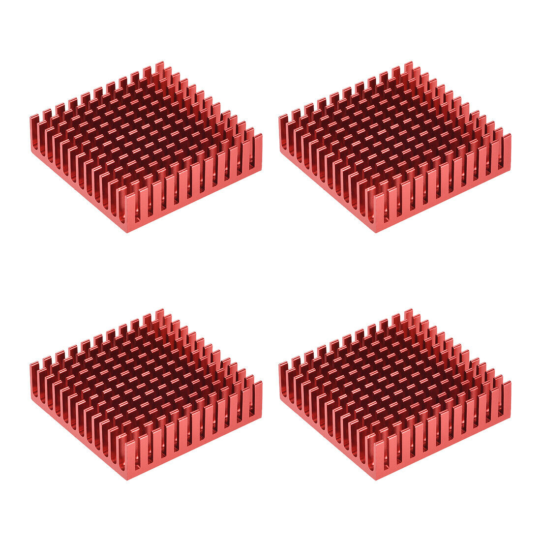 Electronic Radiators Heatsink for Stepper Motor,3D Printer 40x40x11mm Red 4pcs
