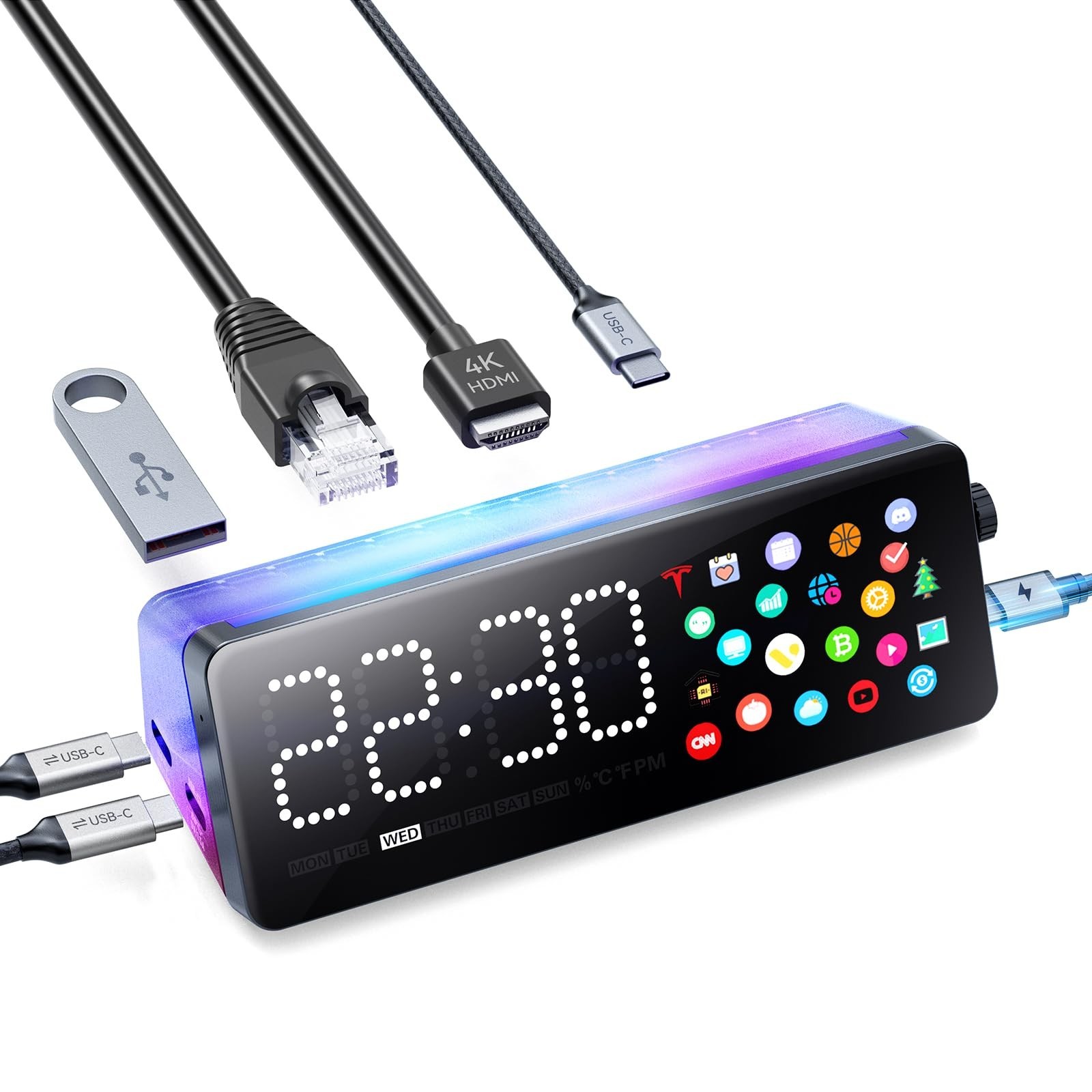 Laptop Docking Station, 7-in-1 USB C Docking Station with Screen, M... Fast Ship