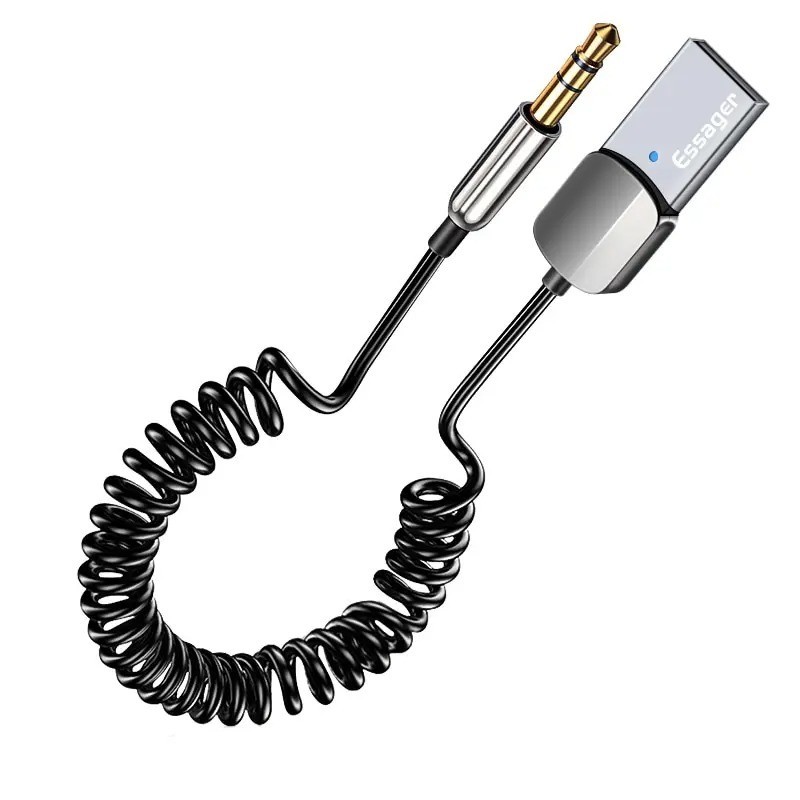  Essager Bluetooth Audio Receiver Dongle USB To 3.5mm Jack Car Audio Aux Bluetoo