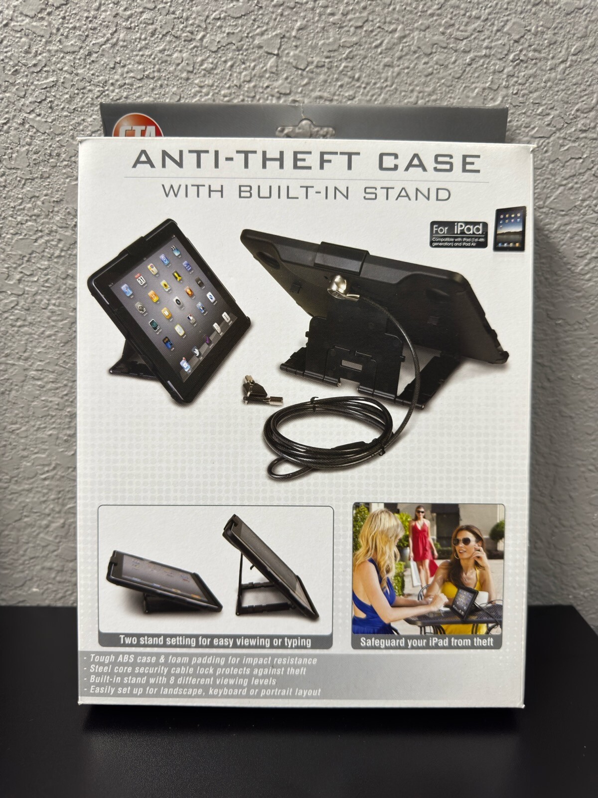 CTA Anti-Theft Case w/ Built In Stand for iPad