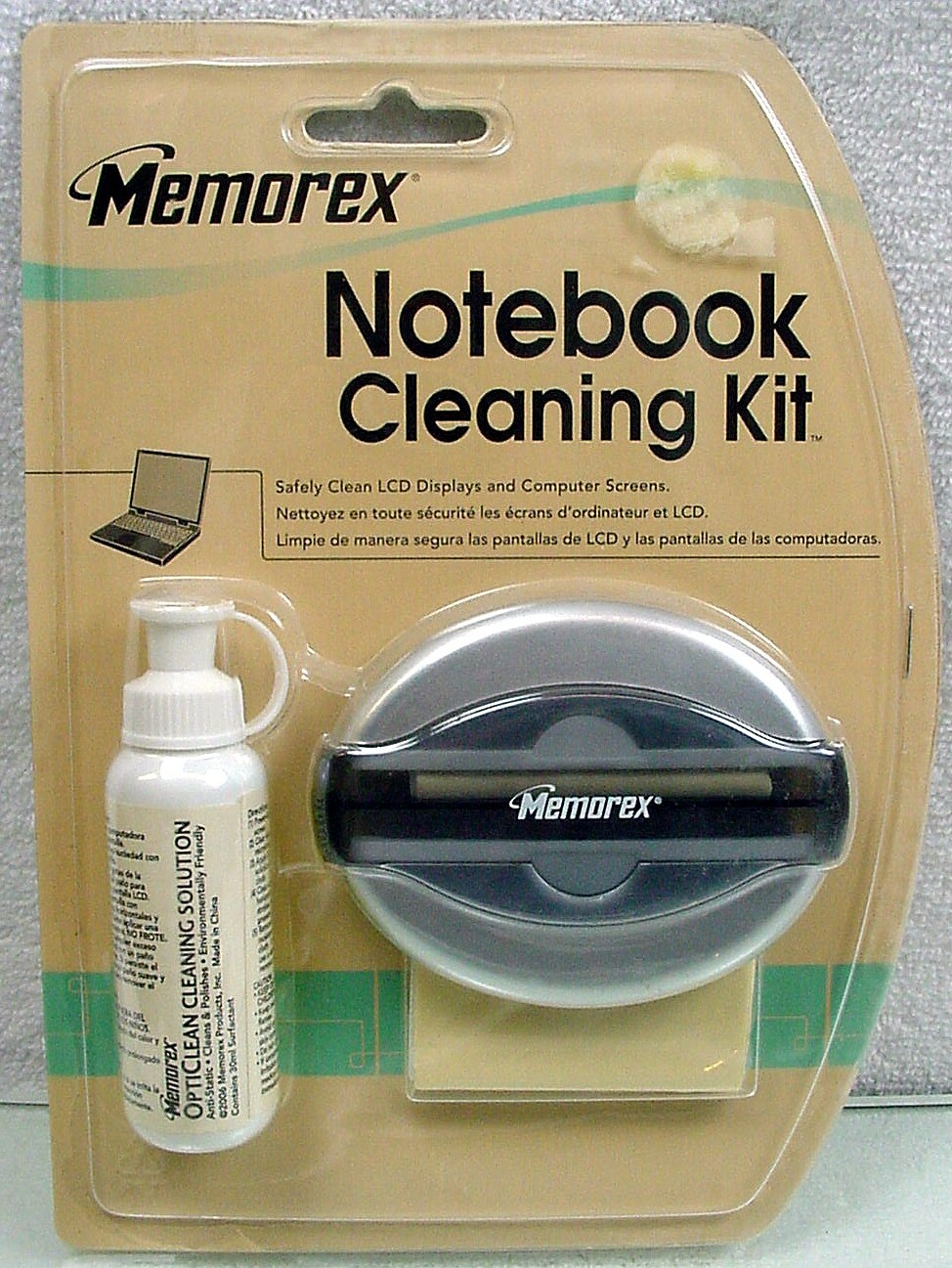 Notebook & LCD Screens Cleaning Kit | Memorex 8016  | Cloth, Cleaner | NOS $5.25