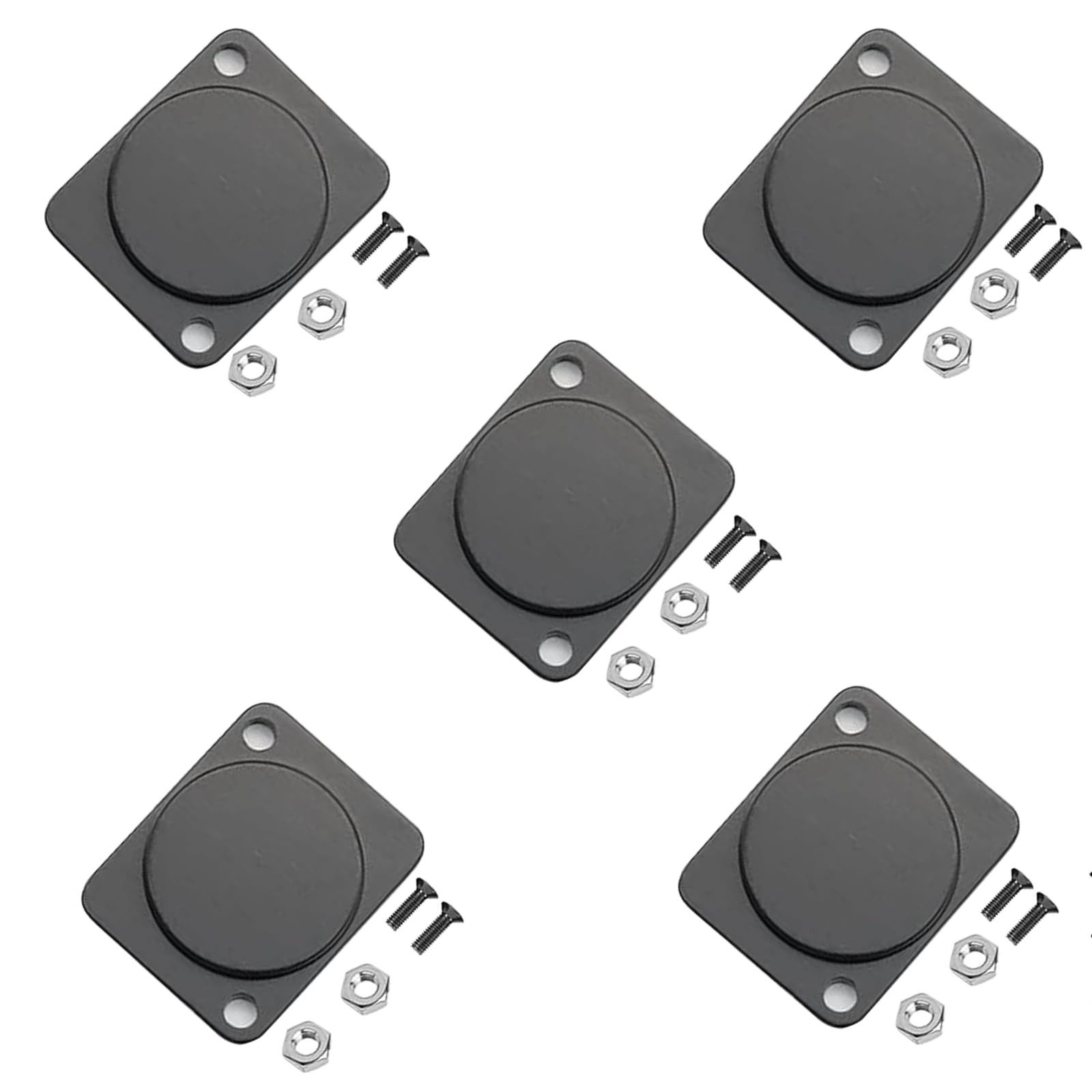 5 PCS Panel Mount Blank Plates D-Series Metal Rack For Chassis XLR Connector