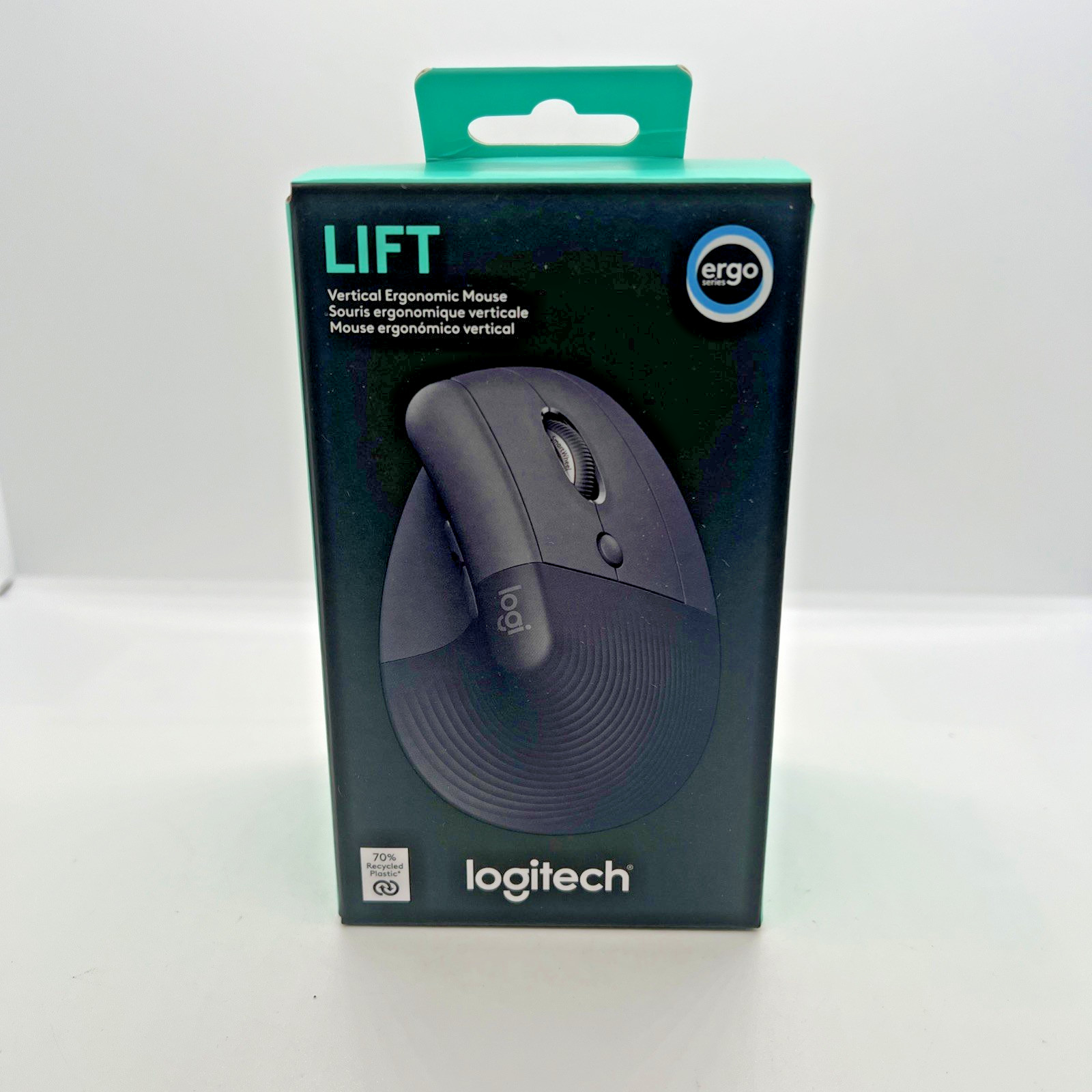 Logitech Lift Vertical Ergonomic Wireless Mouse Graphite 910-006466 Open Box