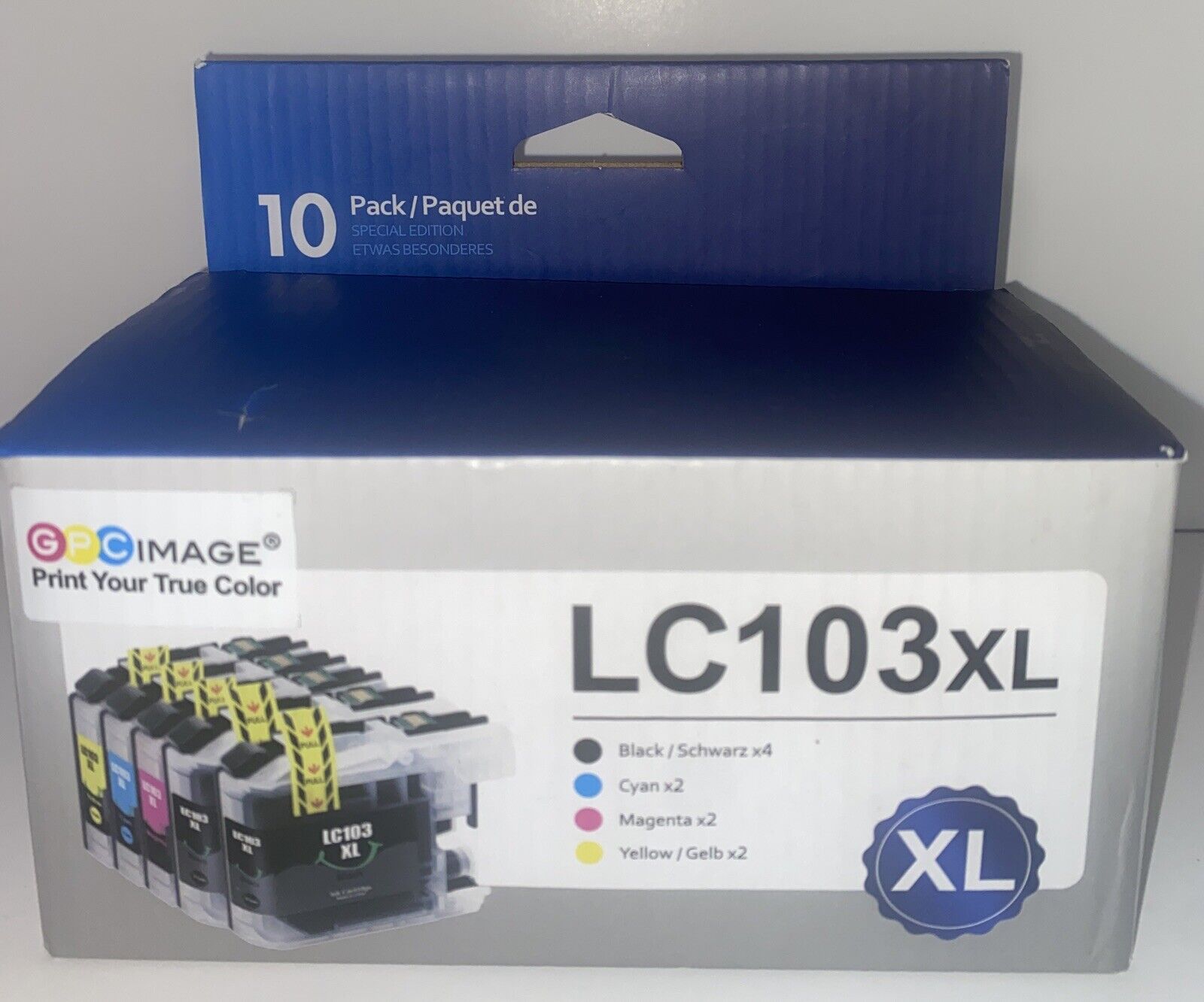 GPC Image LC103 XL Ink Cartridges Replacement For Brother 103 XL Ink - 10 Pack