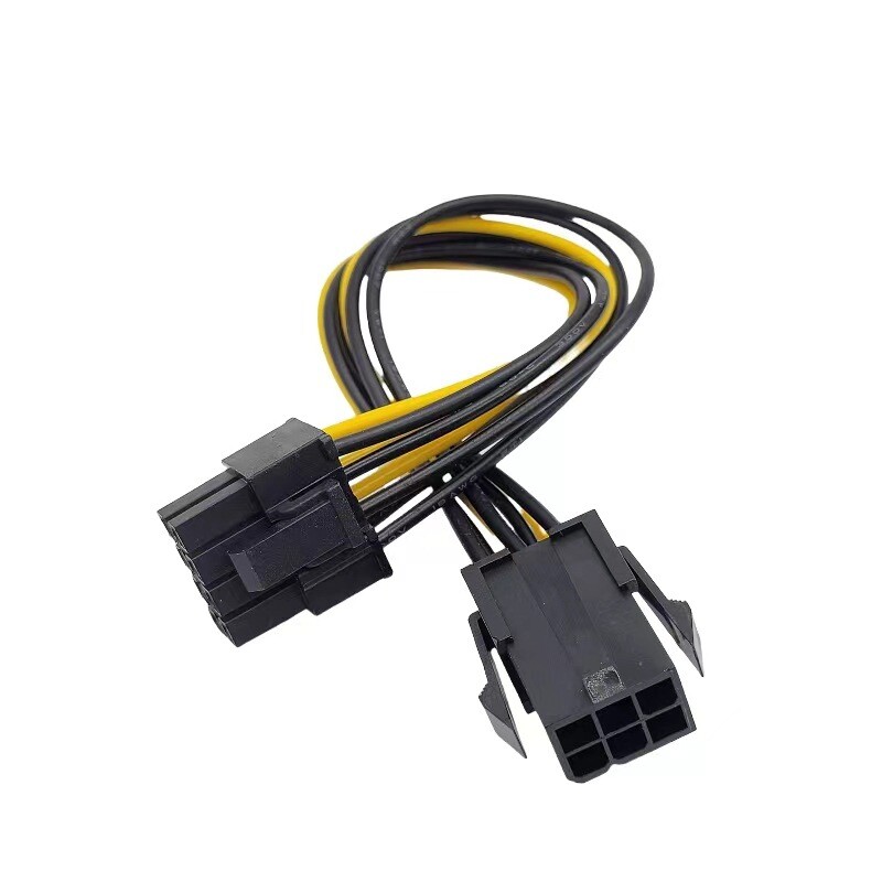 2PCS ATX 6-pin to 8-pin PCI Express Power Adapter Cable For GPU Video Card