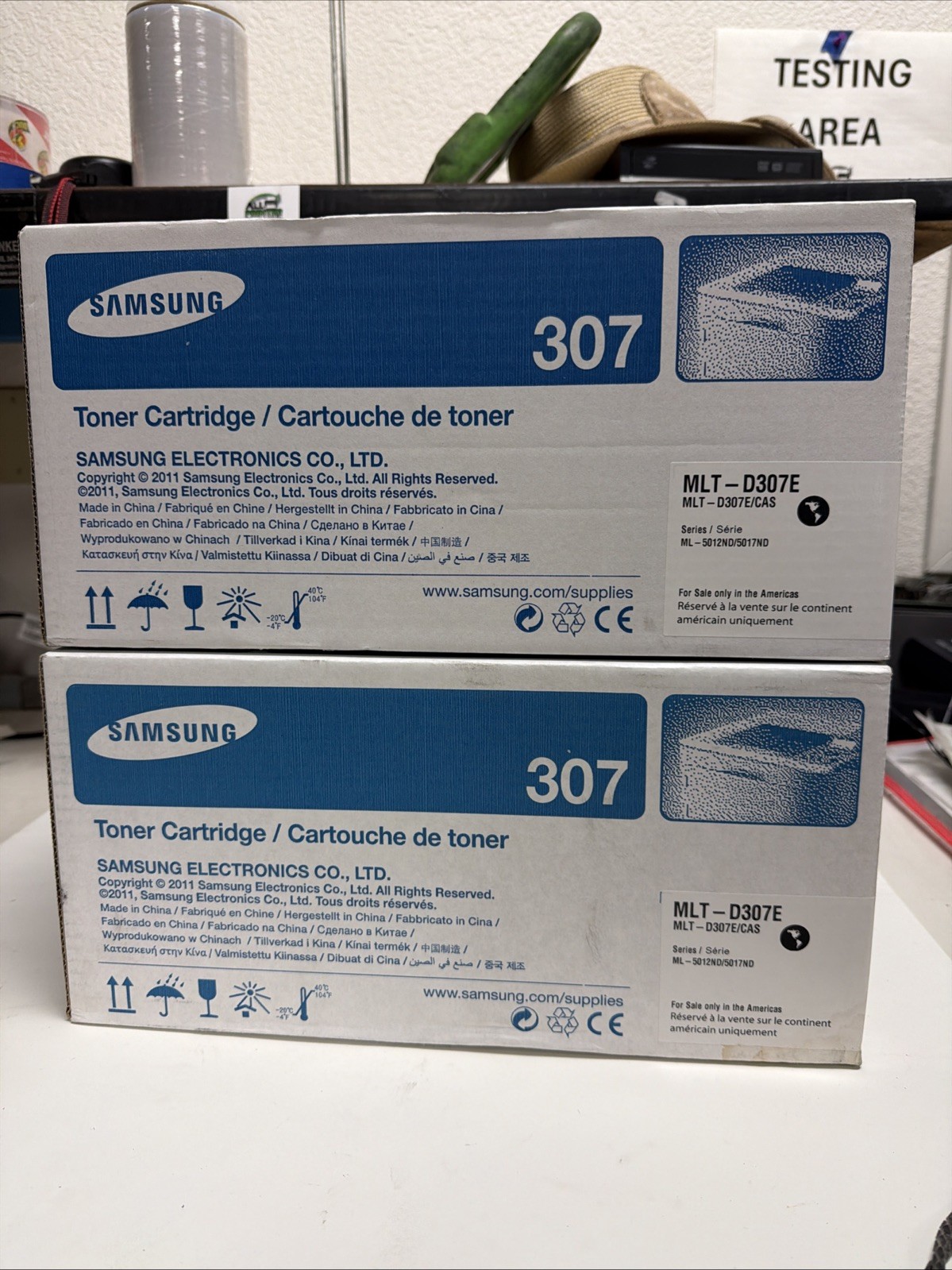 Lot 2  Genuine Samsung 307 MLT-D307E /CAS Toner Cartridge - OEM