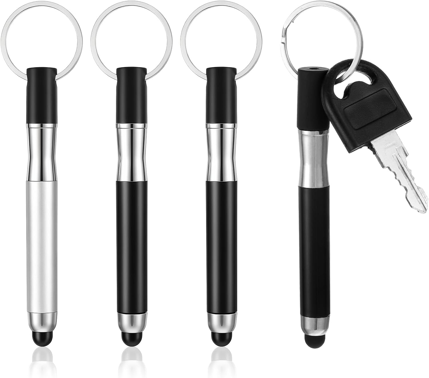 3 Pcs Mini Stylus Pen with Keyring Loop, Portable Capacitive Stylus Touchscreen
