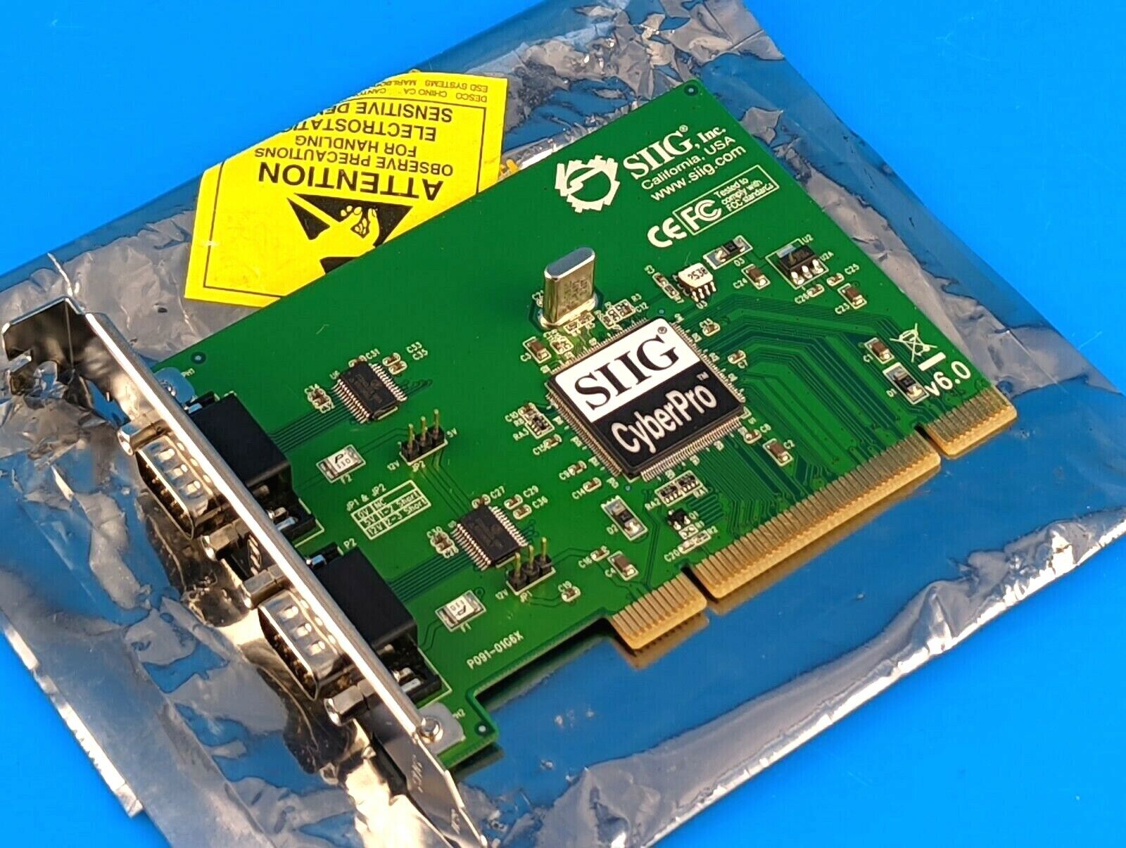 NEW Siig JJ-P02D11-S6 2-Port Serial Universal PCI Card, JJP02D11S6