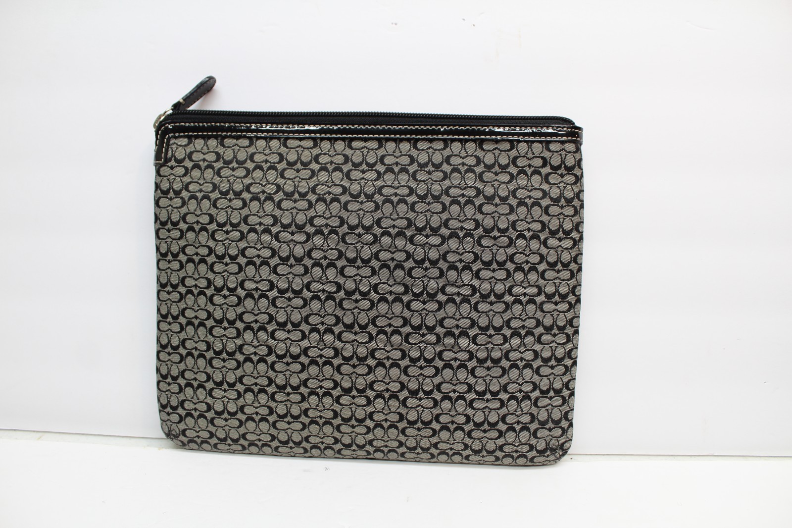 Coach Signature Black / Gray Zippered iPad case
