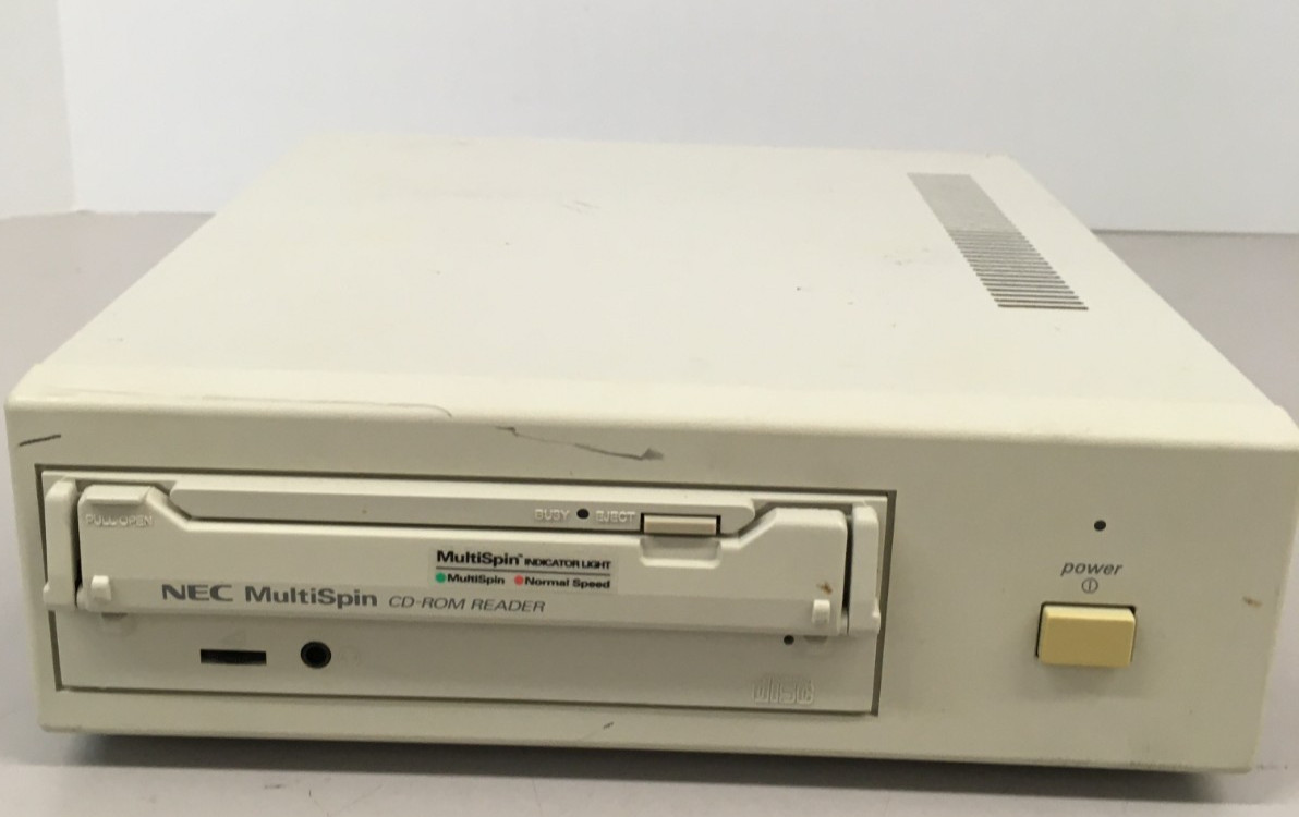 NEC Multispin CD-ROM READER CDR-74-1 With I/O Bus Ports Power Tested