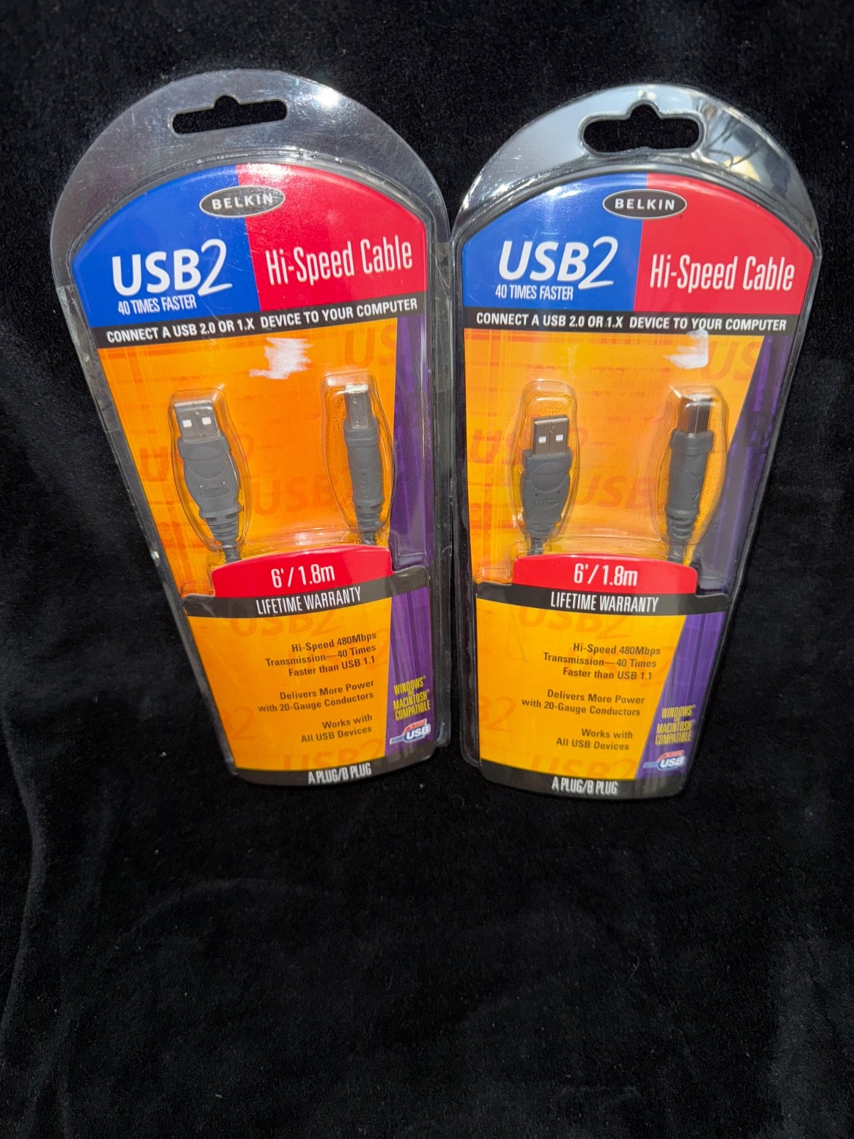 BRAND NEW Belkin Pro USB 2 Hi-Speed 480Mbps USB Cable Device 6ft F3U133-06