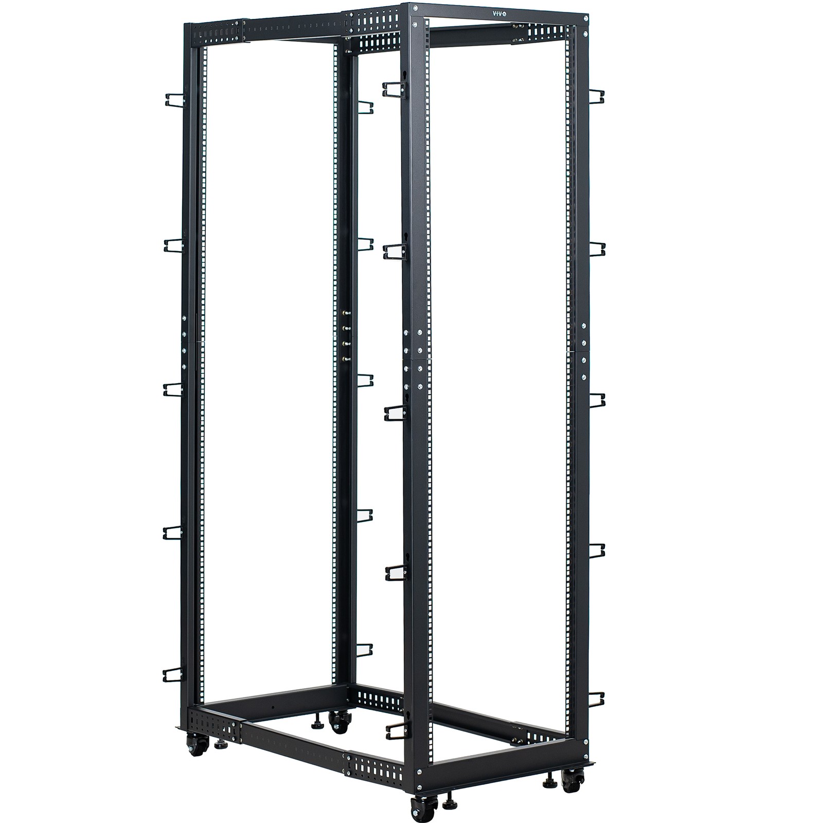 VIVO 42U Open Frame Adjustable Server Rack, 4 Post Mobile Data Holder