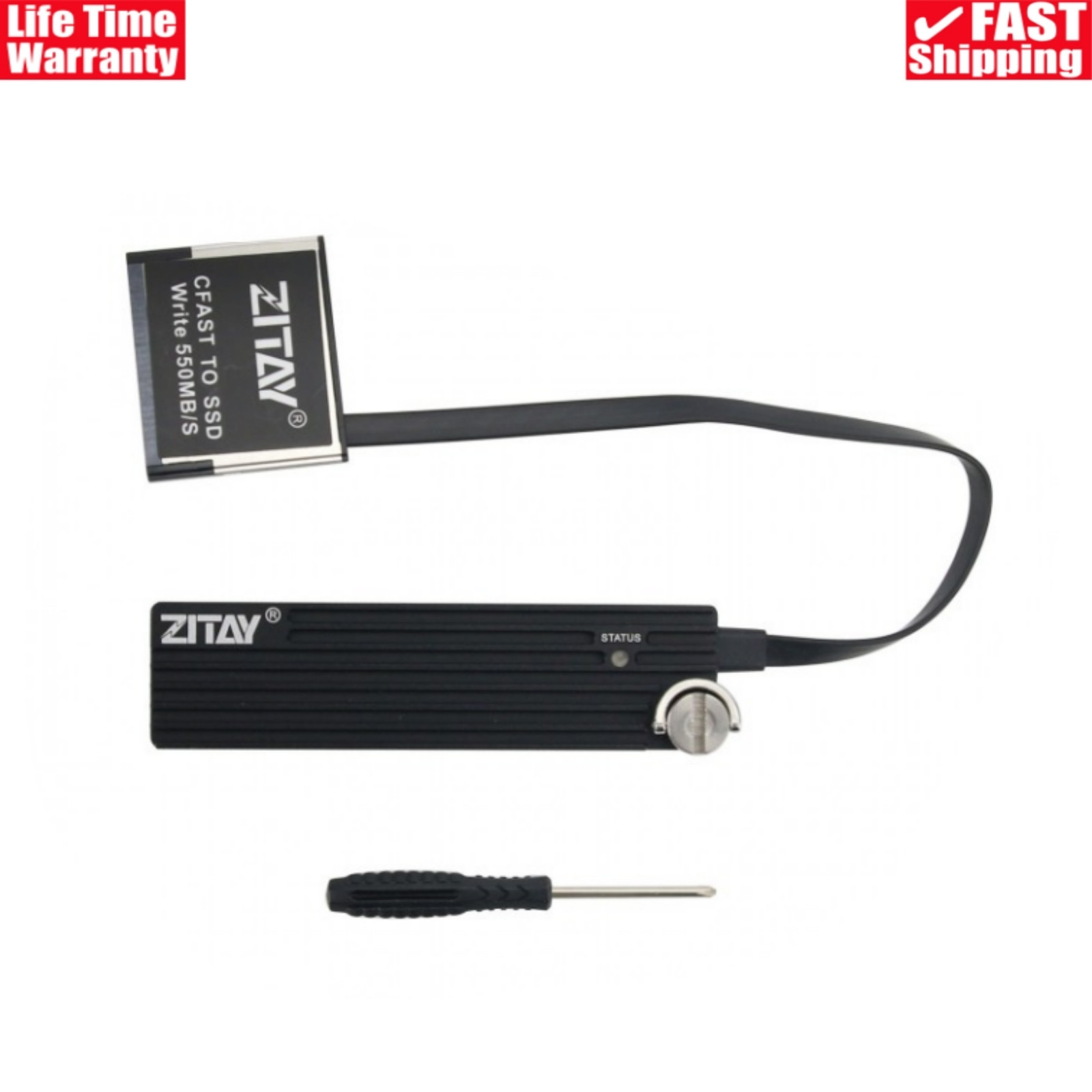 ZITAY CFAST TO SSD Converter Adapter MSATA M2 Fr BMPCC 4K 6K ZCAM E2 Memory Card