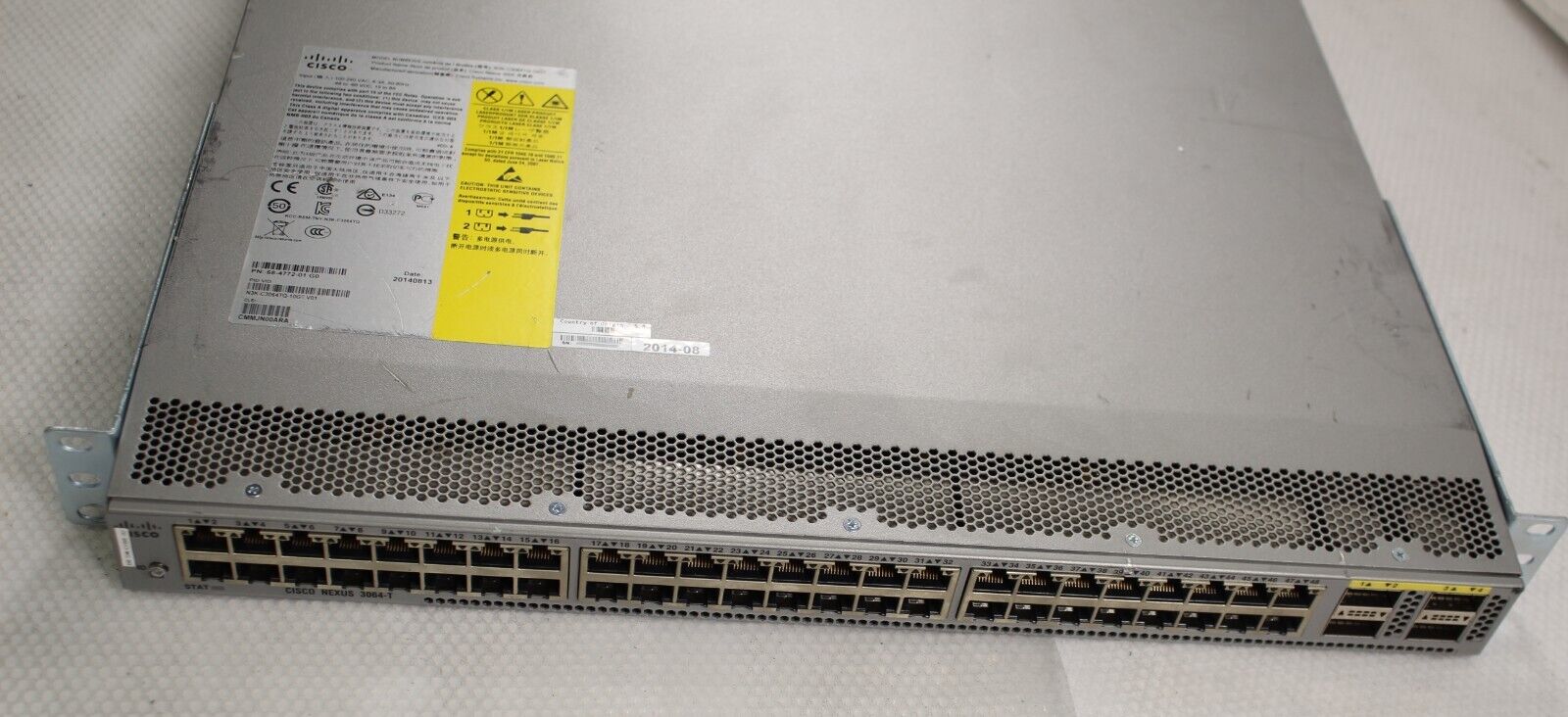 Cisco Nexus 3064-T N3K-C3064TQ-10GT 48-Port Ethernet & 4 QSFP Ethernet Switch