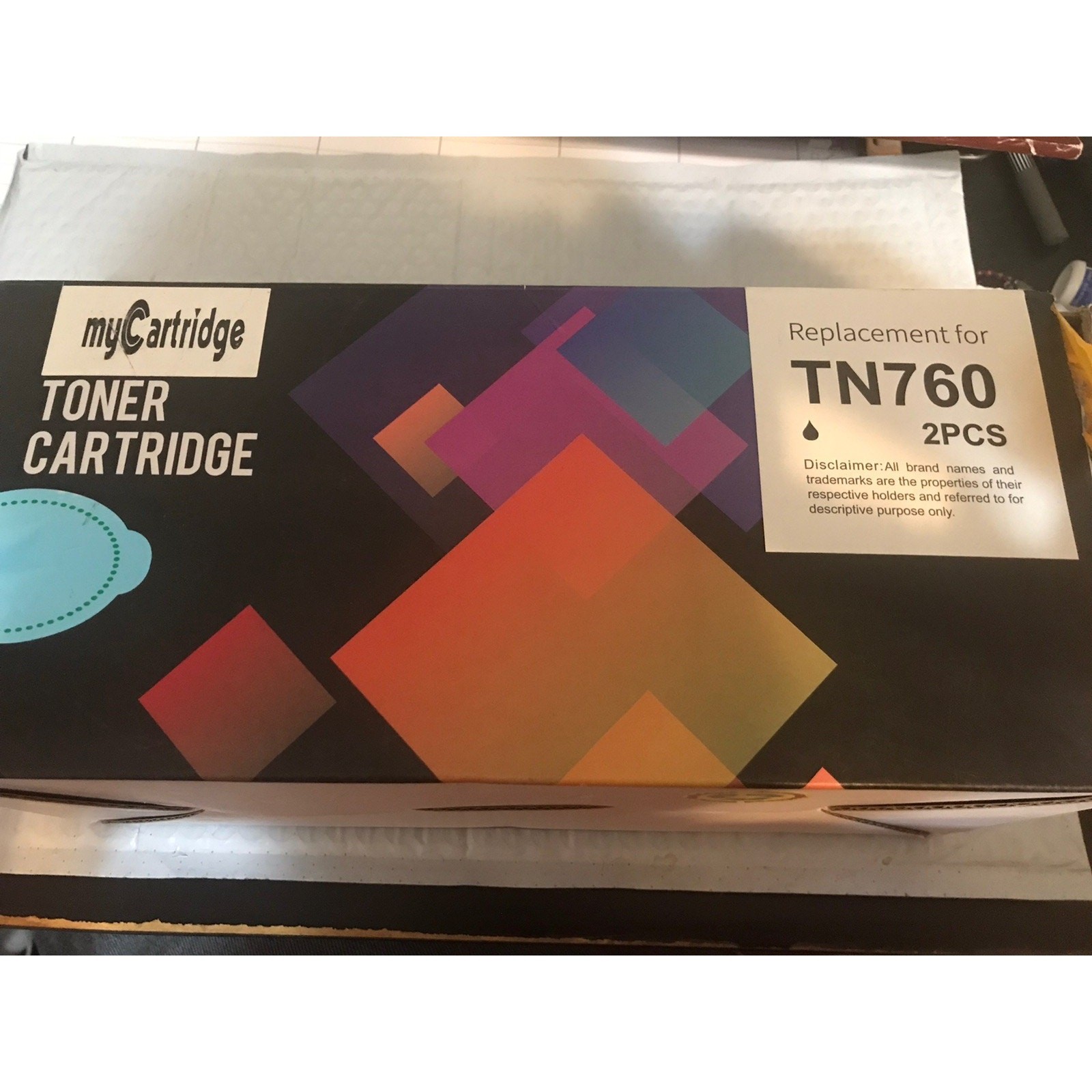 NIB 2PK EZ Ink Toner Cartridge Replacement for Brother TN760 BLACK 