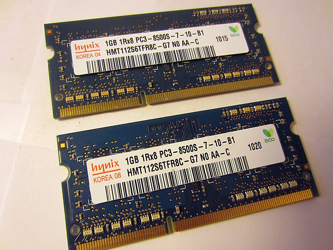 2GB RAM Upgrade Kit (2 X 1GB) PC Apple Macbook Laptop 2009 2010 DDR3 PC3 8500s