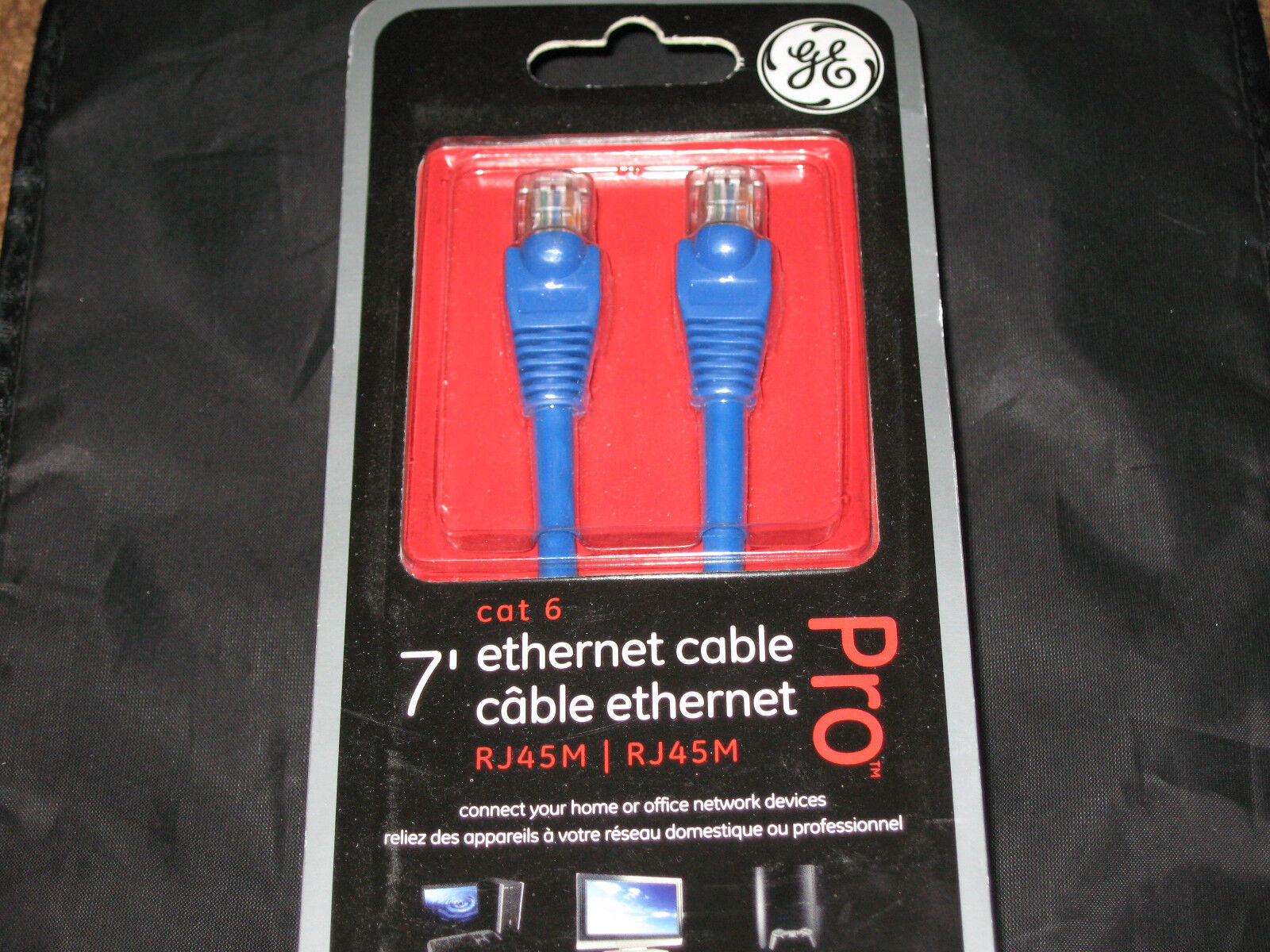 GE Pro Cat 6  Cable Ethernet RJ45M 7 ft. Cable Internet Home Office NEW