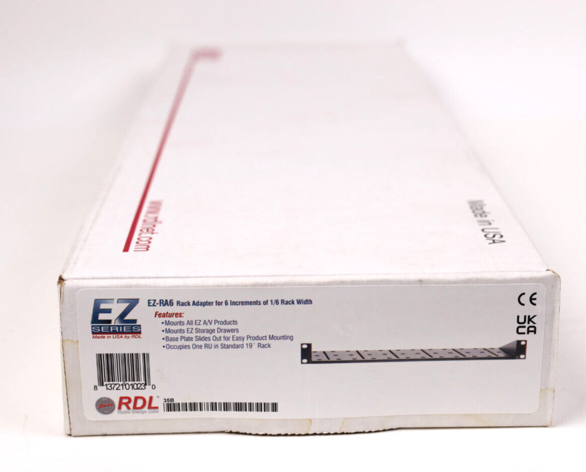 RDL EZ-RA6 Rack Adapter for 6 Increments of 1/6 Rack Width p647