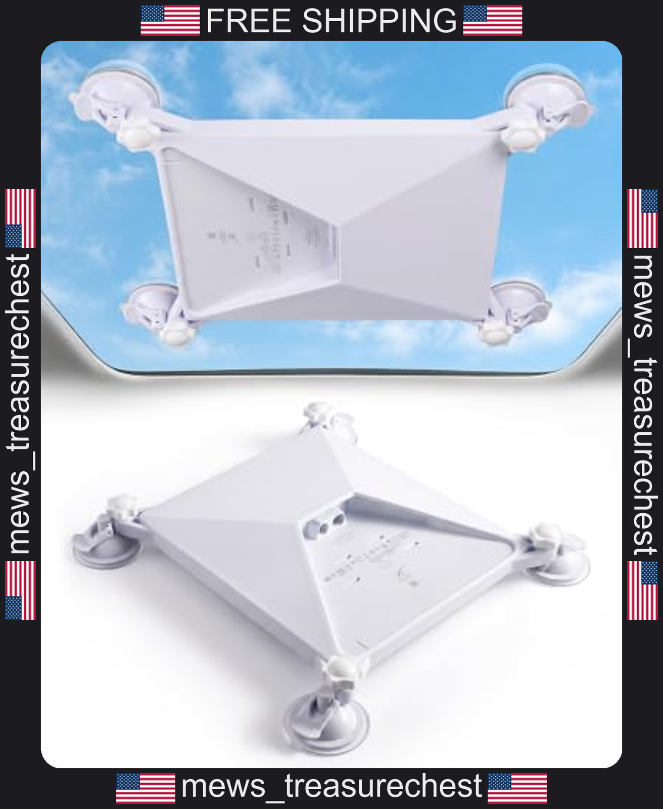 Starlink Mini Mount with Suction Cups for Car Windows & Sunroof