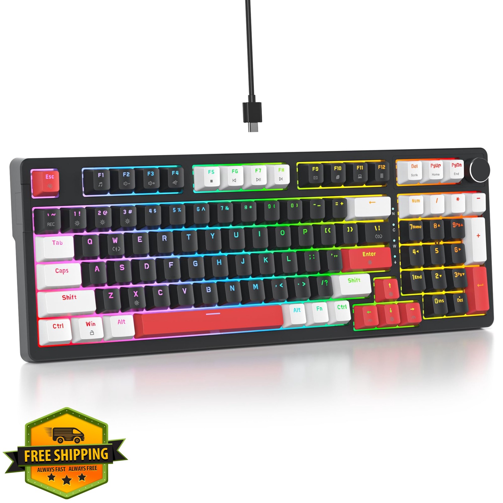 surmen 96% mechanical keyboard Black