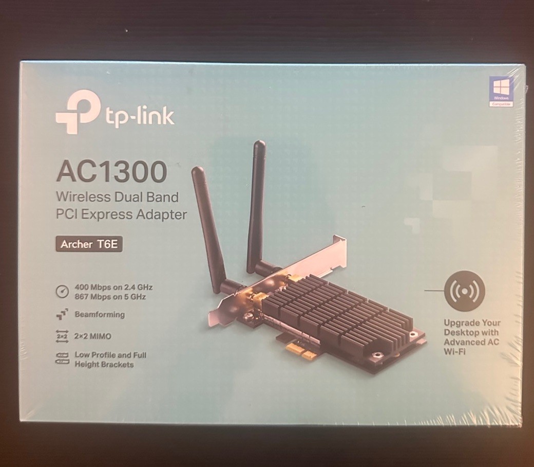 TP-Link Archer T6E AC1300 Wireless Dual-Band PCI Express Adapter - New Sealed