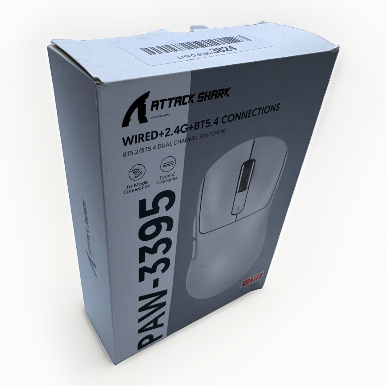 ATTACK SHARK X3 Triple-Mode Lightweight Wireless Gaming Mouse – Black