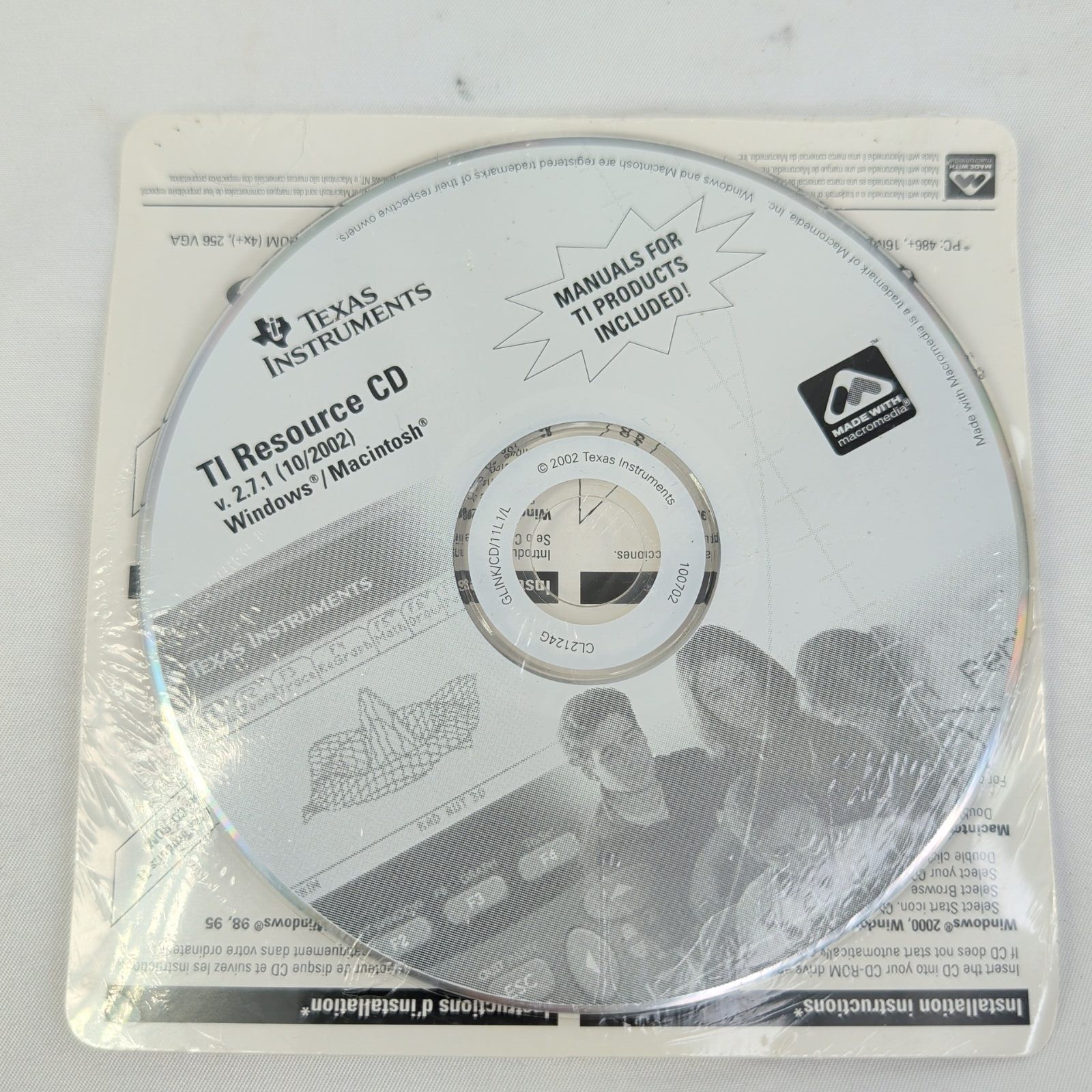 Texas Instruments TI Resource CD v 2.7.1 Software 2002 Windows Macintosh New
