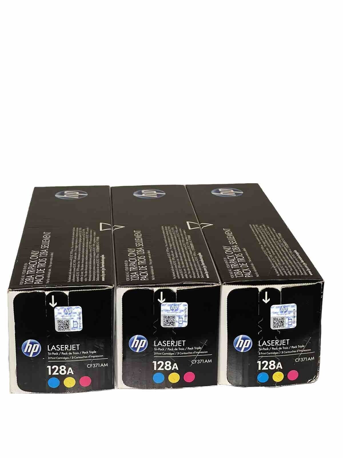 HP 128A Cyan  Black YELLOW Toners CF371AM - CE321A CE322A  CE320A SEALED TONERS