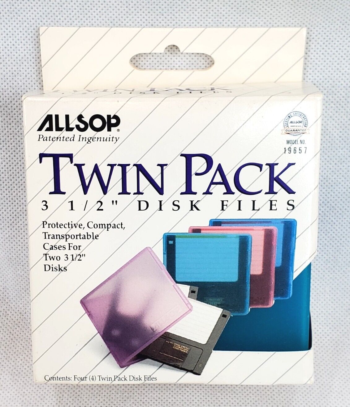 Twin Pack 3 1/2” Disk Files Protective, Compact, Transportable Cases
