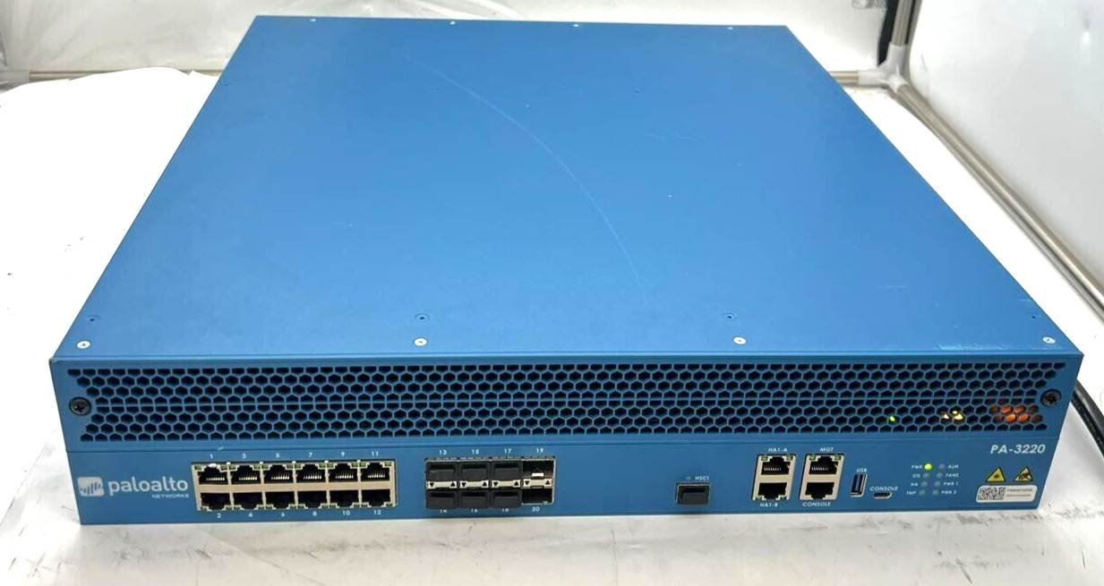 Palo Alto PA-3220 Network Enterprise Firewall W/o Power Cord