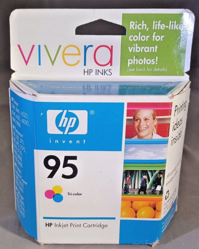 HP 95 Tri-Color Vivera HP Inkjet Print Cartridge (Pink, Blue, Yellow ) Ex4/07