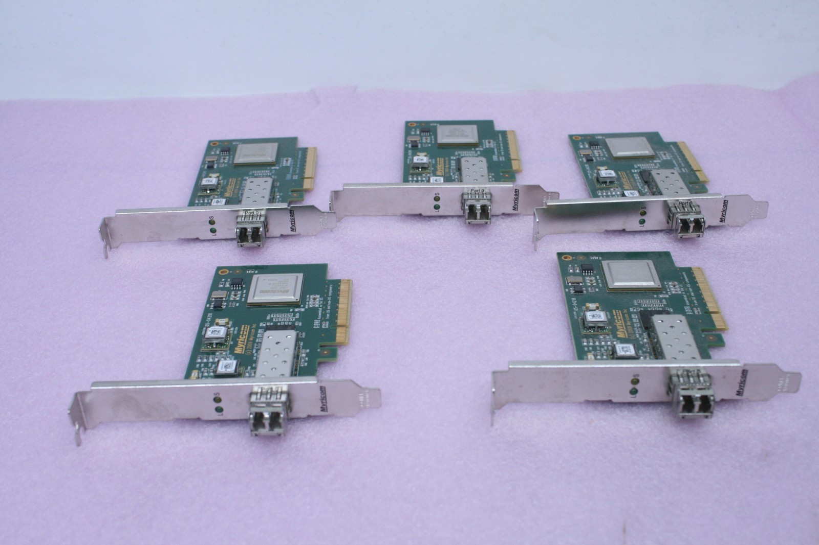 LOT OF 5 MYRICOM 10G-PCIE-8B-S10GB PCIE LAN CARD W/ SFP                  T7-B1