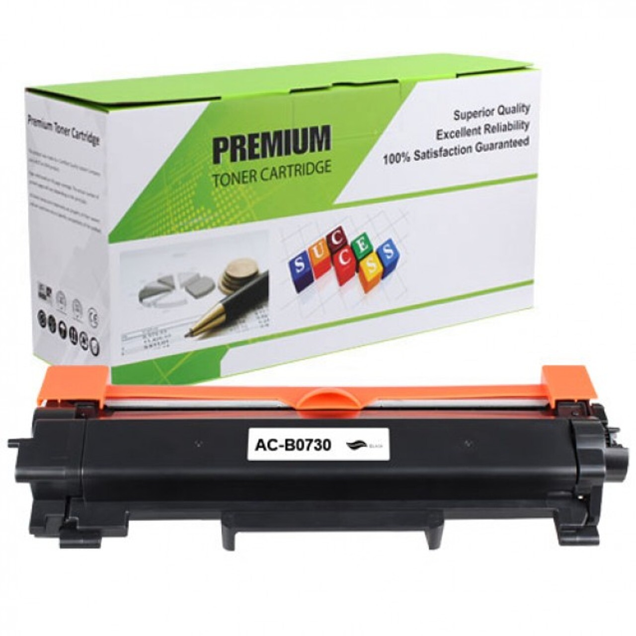 Premium Compatible Brother TN730 Toner Cartridge - Black, Standard Yield (1,200