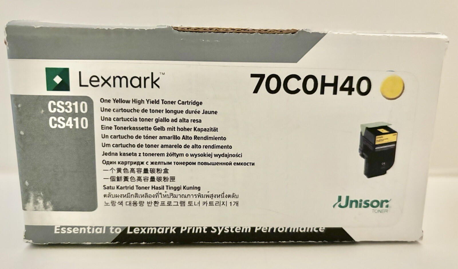 Lexmark 70C0H40 Yellow Toner Cartridge