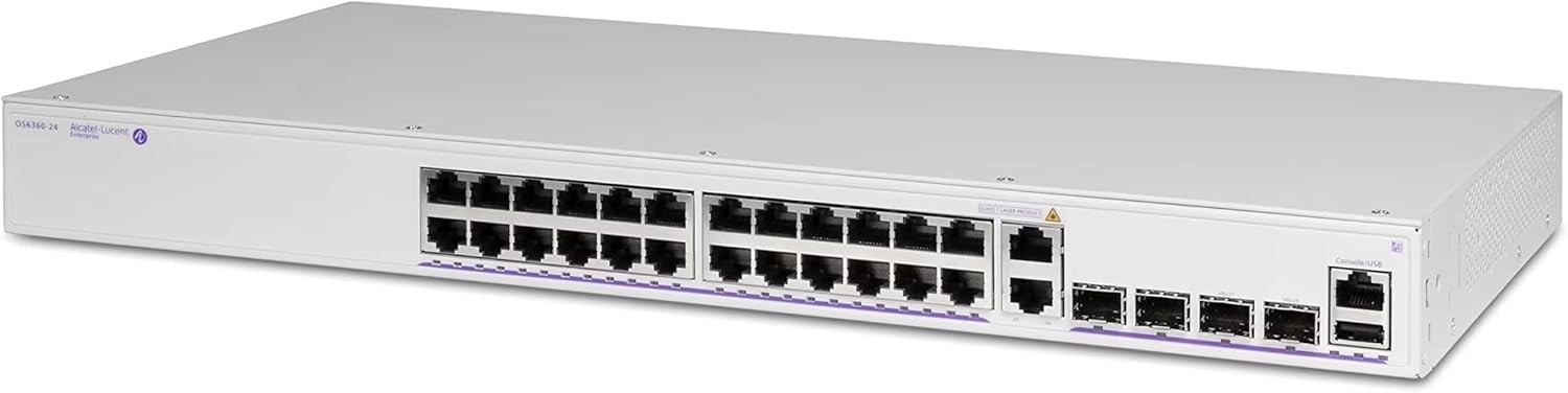  Alcatel-Lucent OS6360-PH24 OmniSwitch 24-Port High PoE 380W 2x10G SFP+
