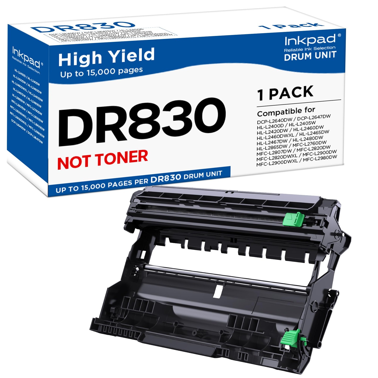 Brother DR830 Drum Unit Replacement for HL-L2460DW DCP-L2640DW HL-L2480DW MFC-L2