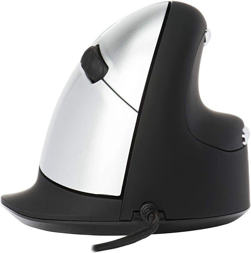 R-Go He Large Right-Handed Wired Vertical Ergonomic Mouse Black/Silver