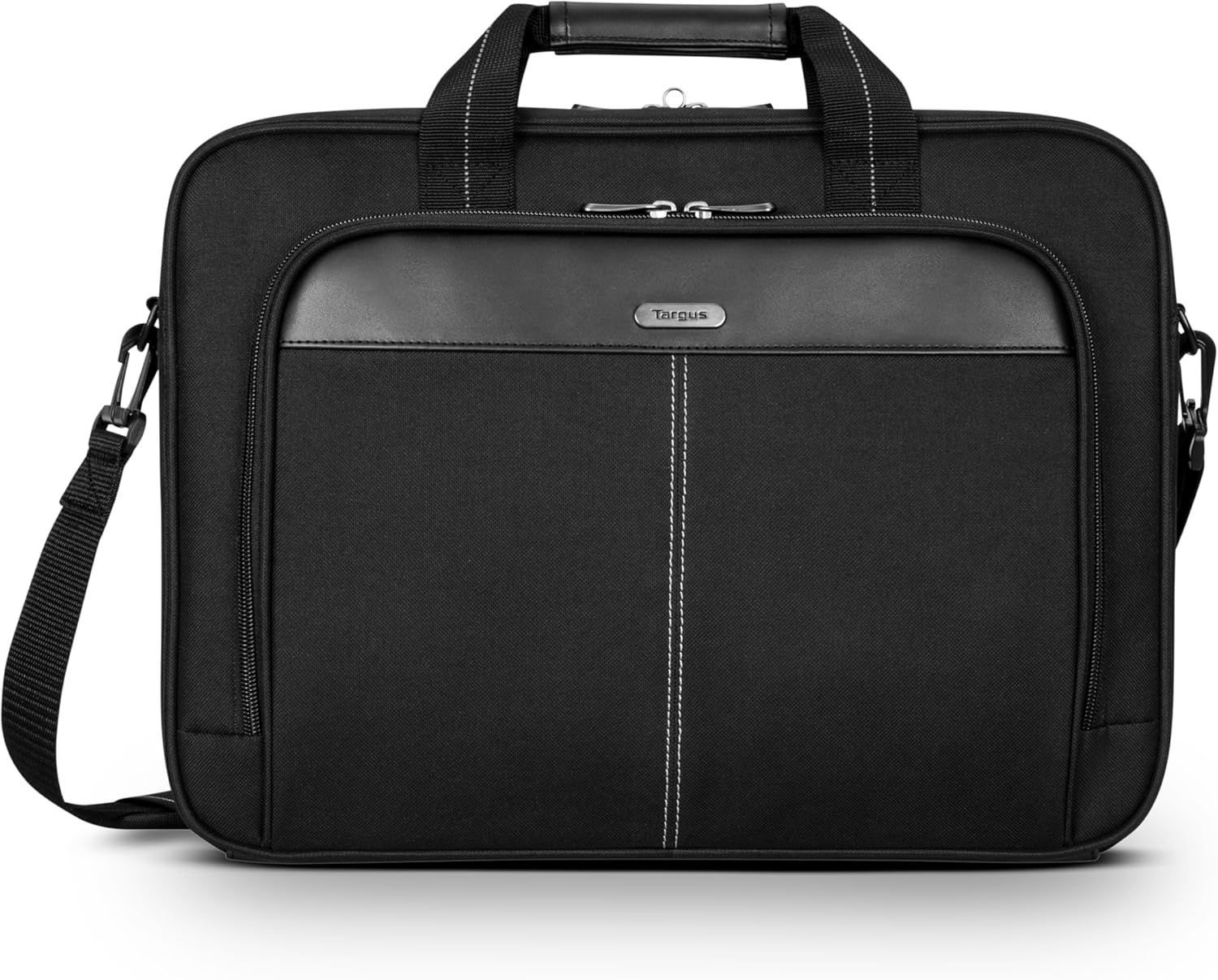 Slim Lightweight Black Laptop Briefcase 15-16 Inch - Messenger & Shoulder Bag
